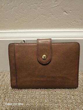Hobo Bifold Brown Leather Wallet
